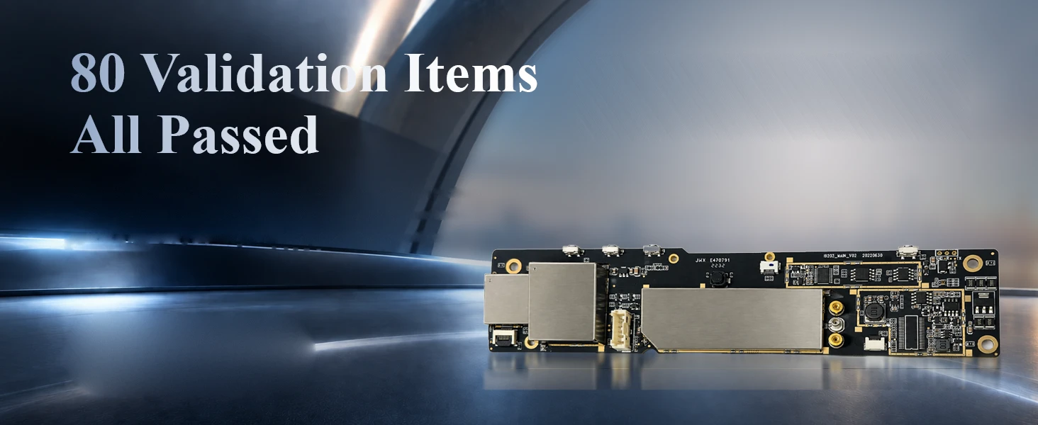 OT-DCM main circuit board on a dark automotive background